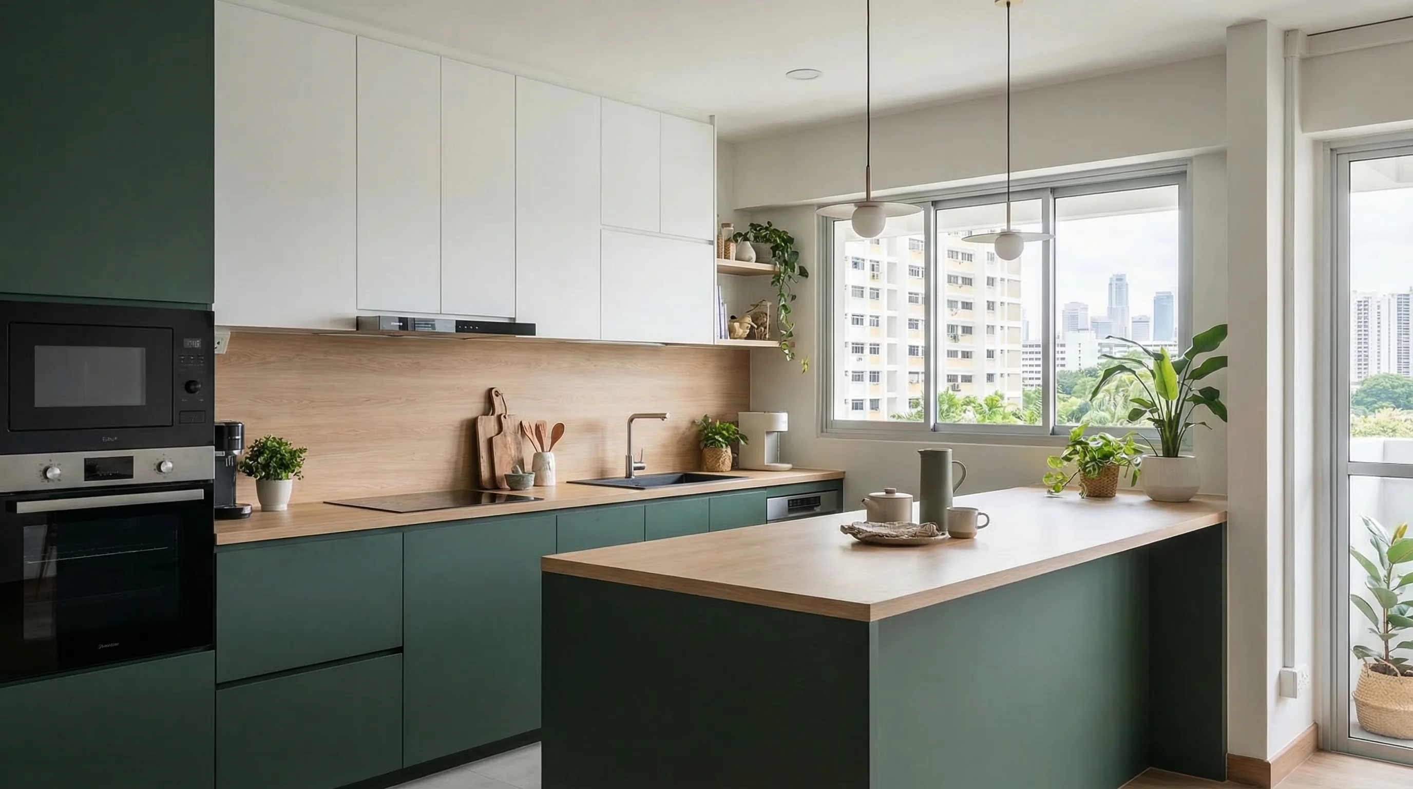 Bartley GreenRise dual-tone kitchen with contrasting cabinets