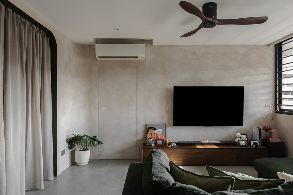 Wabi-sabi resale HDB renovation at Serangoon Road by MET Interior, showing the design freedom a resale flat allows versus a BTO